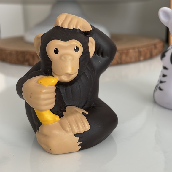 [ Fisher Price Little People Zoo Animals - Monkey Zebra Seal - Plastic Toy ] - Picture 2 of 11